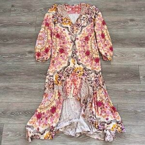 Free People Marais Printed Midi Dress